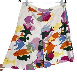 Moschino Cheap And Chic Ocean Fish Print Skirt